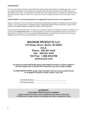 Magnum MPG 5600 Generator Owners Manual page 2