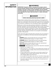 Master MGY5000C Generator Owners Manual page 3