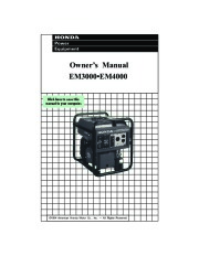 Honda Generator EM3000 EM4000 Owners Manual page 1