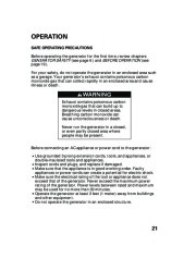 Honda Generator EU3000is Portable Owners Manual page 23