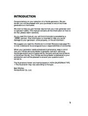 Honda Generator EU3000is Portable Owners Manual page 3