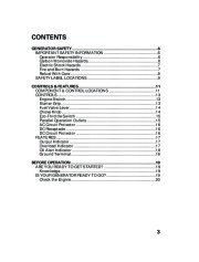 Honda Generator EU3000is Portable Owners Manual page 5