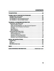 Honda Generator EU3000is Portable Owners Manual page 7