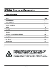 All Power America 3500 APG3535 Generator Owners Manual page 2