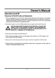 All Power America 3500 APG3535 Generator Owners Manual page 21