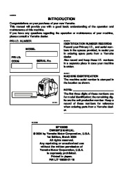 Yamaha EF1000iS Generator Owners Manual page 3