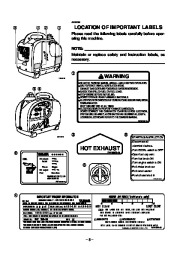 Yamaha EF1000iS Generator Owners Manual page 8