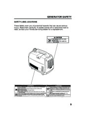 Honda Generator EU2000i Portable Owners Manual page 11