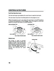 Honda Generator EU2000i Portable Owners Manual page 16