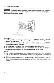 Honda Generator EM500 EM600 Owners Manual page 12