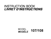 Janome 107 108 Sewing Machine Instruction Owners Manual page 1