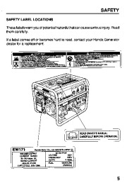Honda Generator EW171 Owners Manual page 7