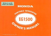 Honda Generator EG1500 Owners Manual page 1