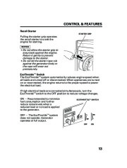 Honda Generator EM5000is EM7000is Owners Manual page 15