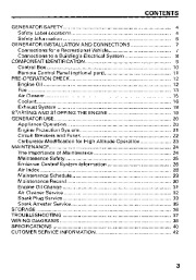 Honda Generator EV4010 EV6010 Owners Manual page 5