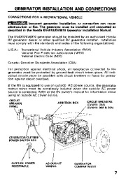 Honda Generator EV4010 EV6010 Owners Manual page 9