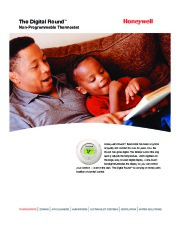 Honeywell The Digital Round Non-Programmable Thermostats Brochure page 1