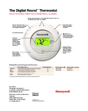 Honeywell The Digital Round Non-Programmable Thermostats Brochure page 2