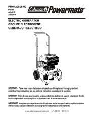 Coleman Powermate PM0422505 Generator Owners Manual page 1