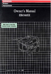 Honda Generator EB6500SX Owners Manual page 1