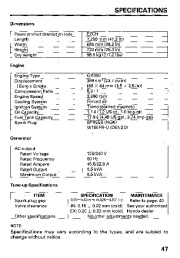 Honda Generator EB6500SX Owners Manual page 49