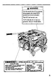 Honda Generator EB6500SX Owners Manual page 7