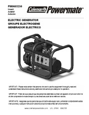 Coleman Powermate PM0603250 Generator Owners Manual page 1