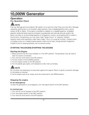 All Power America 10000 APG3090 Generator Owners Manual page 20