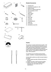 Janome 1100D Sewing Machine Instruction Owners Manual page 13