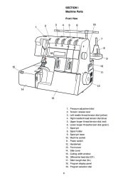 Janome 1100D Sewing Machine Instruction Owners Manual page 9