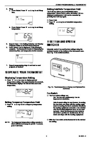 Honeywell CT3451 Programmable Thermostat Owners Guide page 9