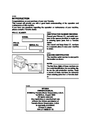 Yamaha EF1000A Generator Owners Manual page 3