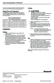 Honeywell T8000C Programmable Thermostat Installation Instructions page 6