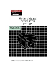 Honda Generator EB11000 Owners Manual page 1