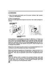 Honda Generator EU1000i Portable Owners Manual page 22