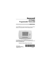Honeywell RTH7400D Programmable Thermostats Owners Guide page 1