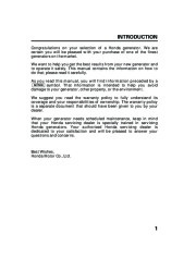 Honda Generator EG5000X Owners Manual page 3