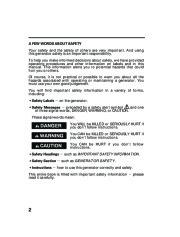 Honda Generator EG5000X Owners Manual page 4