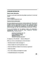 Honda Generator EG5000X Owners Manual page 45