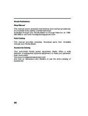 Honda Generator EG5000X Owners Manual page 46
