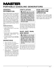 Master HWI MGH 3000 MGH MGH 4000DI MGH MGH5000DI Generator Owners Manual page 4