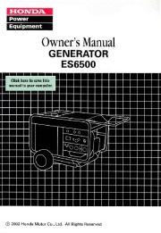 Honda Generator ES6500 Owners Manual page 1