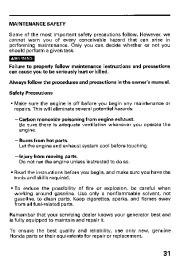Honda Generator ES6500 Owners Manual page 33