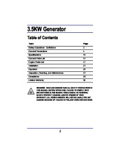 All Power America 3500 APG3008 Generator Owners Manual page 2