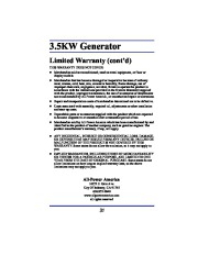 All Power America 3500 APG3008 Generator Owners Manual page 24