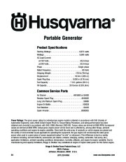 Husqvarna 1055GN Generator Owners Manual, 2007,2008,2009,2010,2011,2012 page 24