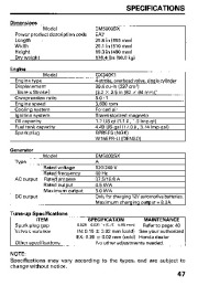 Honda Generator EM5000SX Owners Manual page 49