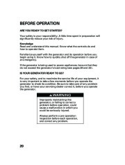 Honda Generator EU3000i Portable Owners Manual page 22