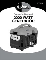 All Power America 2000 APG3010 Generator Owners Manual page 1