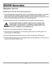 All Power America 2000 APG3010 Generator Owners Manual page 20